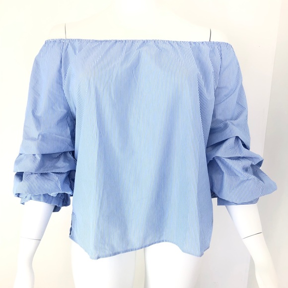 Anthropologie Tops - Grand & Greene Striped Off Shoulder Top Sz XL NWT
